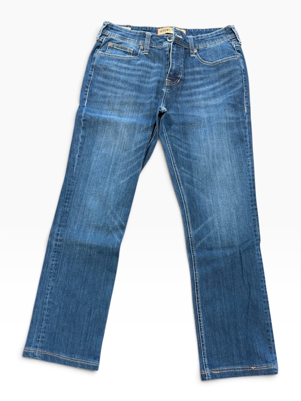Seven7 Men's Slim Straight Fit Jeans Size W32 L32 Blue Denim